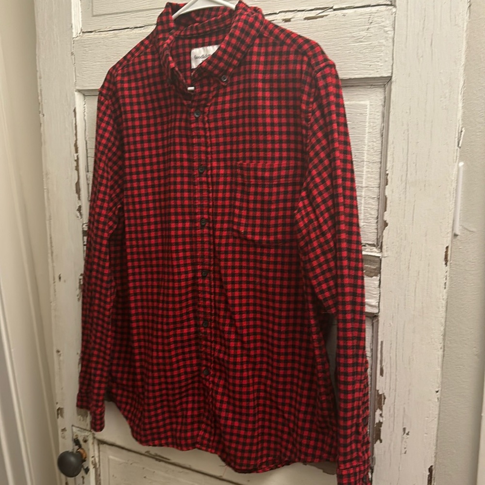 Goodfellow & Co gingham print flannel shirt